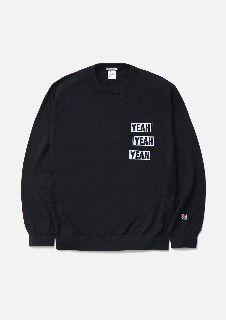 NEIGHBORHOOD NEIGHBORHOOD NH X OUT STAND IN . CREWNECK SWEATER 2627069N-KNM01 クルーネックセーター 商品画像 1