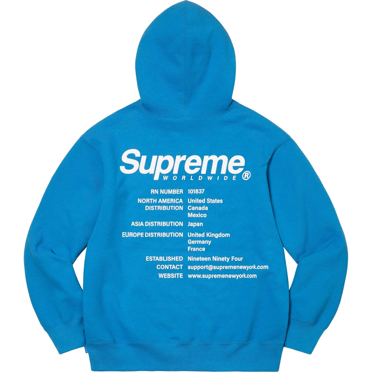Supreme ワールドワイド ロゴ パーカー 商品画像 7
