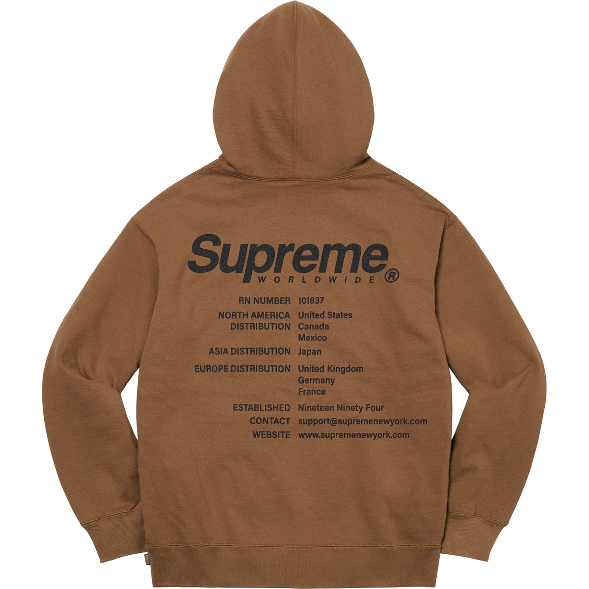 Supreme ワールドワイド ロゴ パーカー 商品画像 2