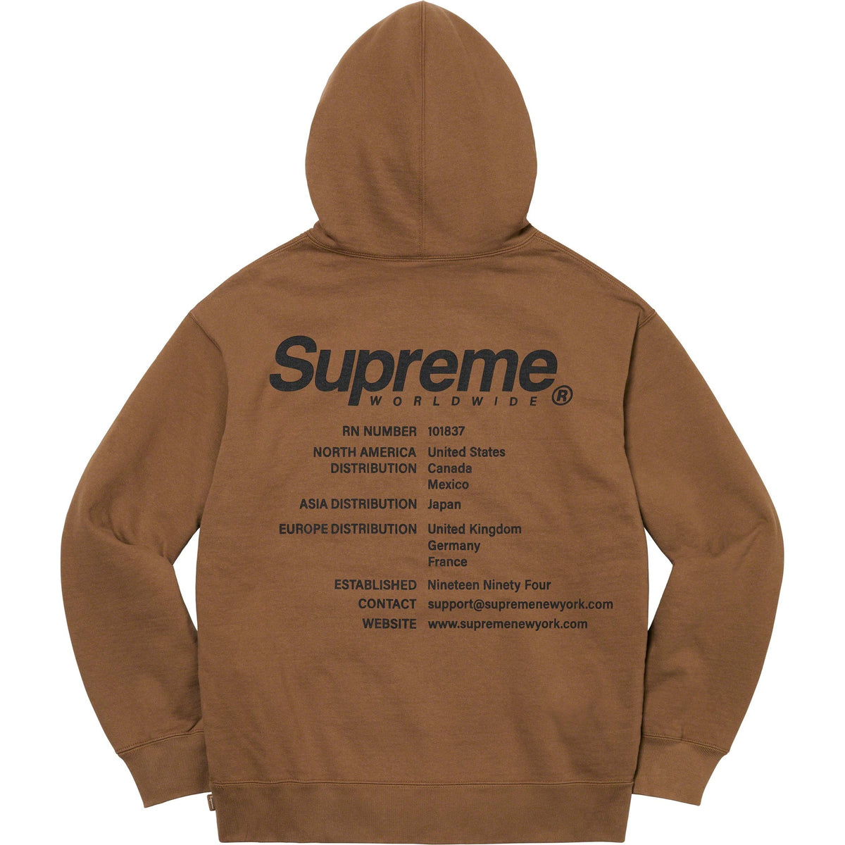 Supreme ワールドワイド ロゴ パーカー 商品画像 8