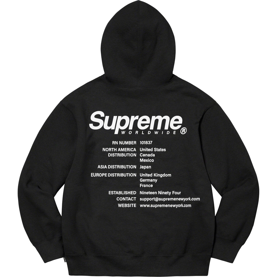 Supreme ワールドワイド ロゴ パーカー 商品画像 5